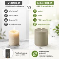 Deluxe Homeart LED Kerze mit Timerfunktion Sand