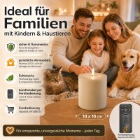 Deluxe Homeart LED Kerze mit Timerfunktion Sand