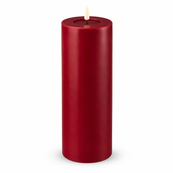 Deluxe Homeart LED Kerze mit Timerfunktion Bordeaux