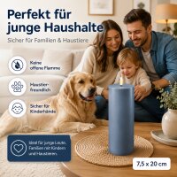 Deluxe Homeart LED Kerze mit Timerfunktion Ice Blue