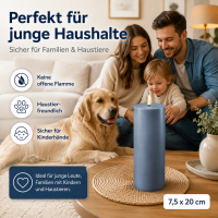 Deluxe Homeart LED Kerze mit Timerfunktion Ice Blue