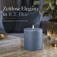 Deluxe Homeart LED Kerze mit Timerfunktion Ice Blue