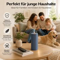 Deluxe Homeart LED Kerze mit Timerfunktion Ice Blue