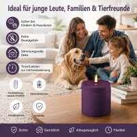Deluxe Homeart LED Kerze mit Timerfunktion Dunkel Lila