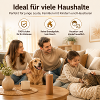 Deluxe Homeart LED Kerze mit Timerfunktion Karamell Braun