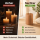 Deluxe Homeart LED Kerze mit Timerfunktion Karamell Braun