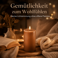 Deluxe Homeart LED Kerze mit Timerfunktion Karamell Braun