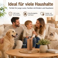 Deluxe Homeart LED Kerze mit Timerfunktion Karamell Braun