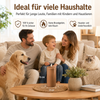 Deluxe Homeart LED Kerze mit Timerfunktion Karamell Braun