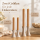 Deluxe Homeart LED Stabkerze mit Timerfunktion Karamell Braun