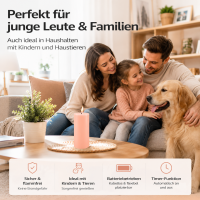 Deluxe Homeart LED Kerze mit Timerfunktion Hell Rosa