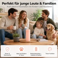 Deluxe Homeart LED Kerze mit Timerfunktion Hell Rosa