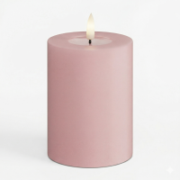 Deluxe Homeart LED Kerze mit Timerfunktion Hell Rosa