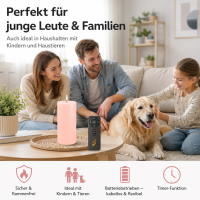 Deluxe Homeart LED Kerze mit Timerfunktion Hell Rosa