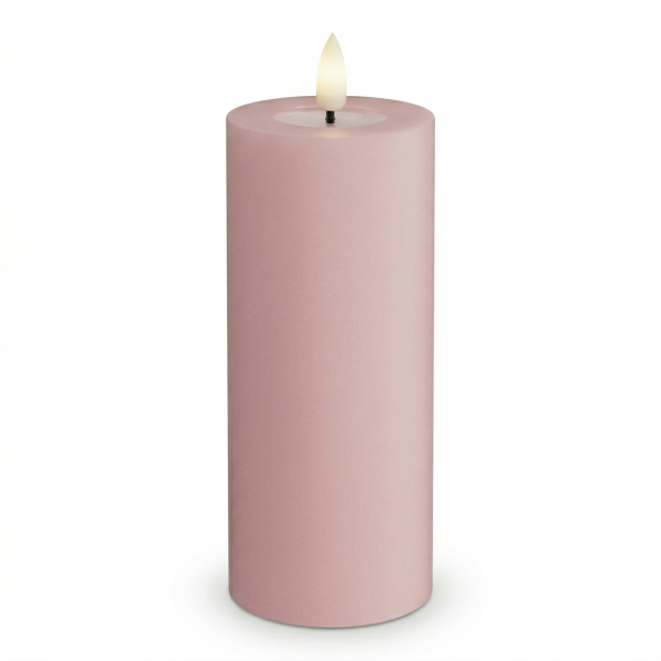 Deluxe Homeart LED Kerze mit Timerfunktion Hell Rosa