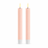 Deluxe Homeart LED Stabkerze mit Timerfunktion Hell Rosa