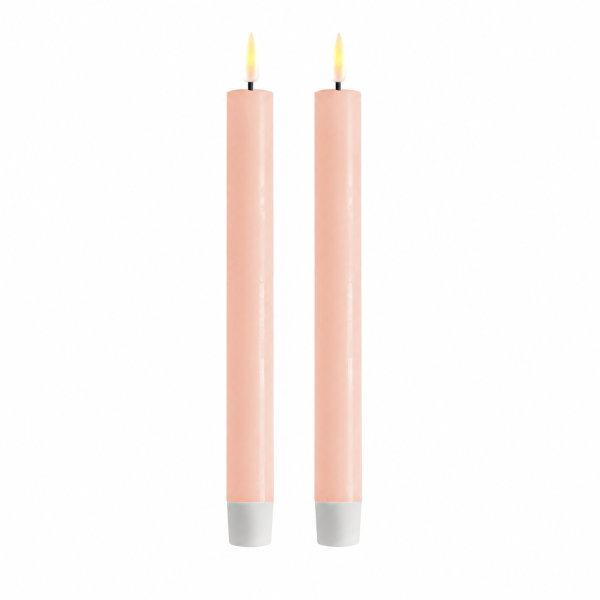 Deluxe Homeart LED Stabkerze mit Timerfunktion Hell Rosa