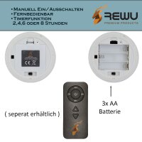 Deluxe Homeart LED Kerze mit Timerfunktion Burgogne Dunkel Rot