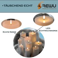 Deluxe Homeart LED Kerze mit Timerfunktion Burgogne Dunkel Rot
