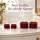 Deluxe Homeart Teelicht 2er Set mit Timerfunktion Burgogne Dunkel Rot