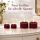 Deluxe Homeart Teelicht 2er Set mit Timerfunktion Burgogne Dunkel Rot