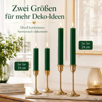 LED Kerze mit Timerfunktion Dunkel Grün