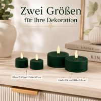 LED Kerze mit Timerfunktion Dunkel Grün