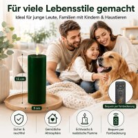 Deluxe Homeart LED Kerze mit Timerfunktion Dunkel Grün