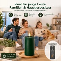 Deluxe Homeart LED Kerze mit Timerfunktion Dunkel Grün