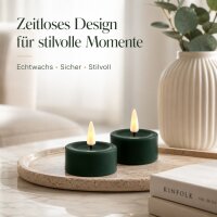 Deluxe Homeart Teelicht 2er Set mit Timerfunktion Dunkel Grün
