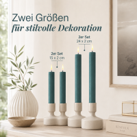 LED Kerze mit Timerfunktion Jade Grün