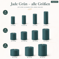LED Kerze mit Timerfunktion Jade Grün
