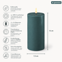 Deluxe Homeart LED Kerze mit Timerfunktion Jade Grün