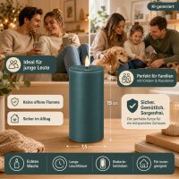 Deluxe Homeart LED Kerze mit Timerfunktion Jade Grün