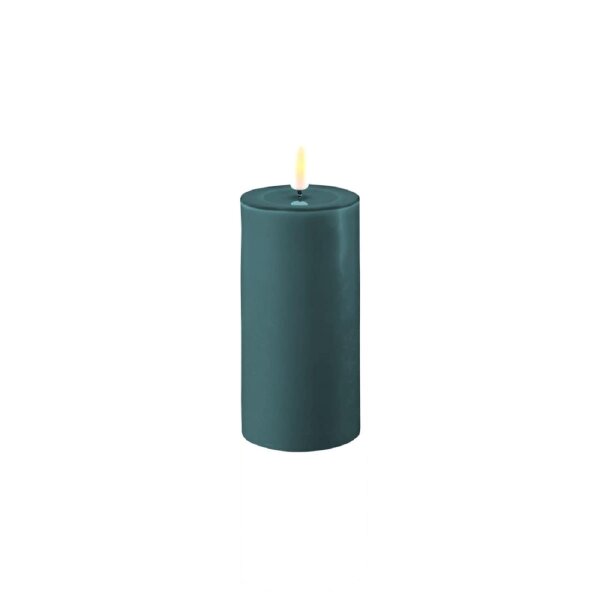 Deluxe Homeart LED Kerze mit Timerfunktion Jade Grün