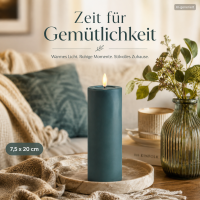 Deluxe Homeart LED Kerze mit Timerfunktion Jade Grün