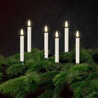 Deluxe Homeart Weihnachtsbaum Kerzen mit Clip 6er Set