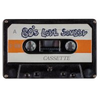 Metall-Aufbewahrungsdose Musikkassetten 4er-SET