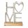 BOLTZE HOME Schriftzug mit Herz auf Mangoholzsockel – 18 x 5 x 24 cm