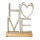 BOLTZE HOME Schriftzug mit Herz auf Mangoholzsockel – 18 x 5 x 24 cm