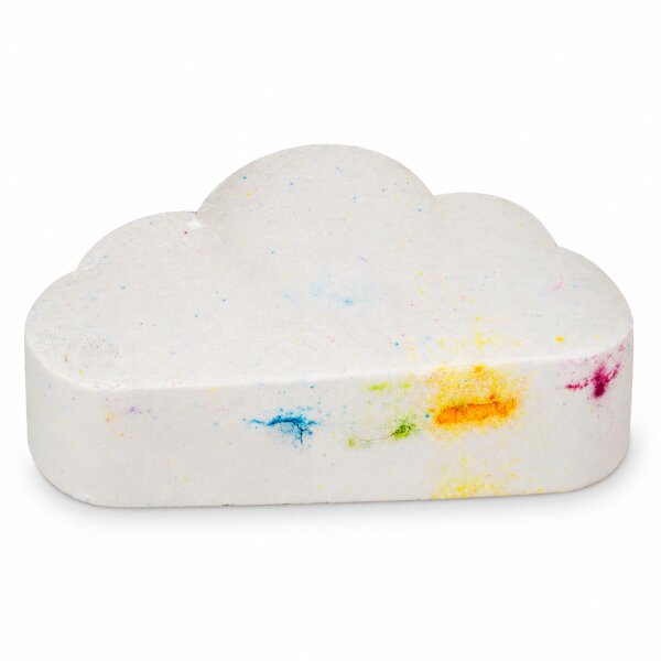Sprudelnder Badezusatz Wolke 100g Weiß Bunt - Badezusatz Regenbogen