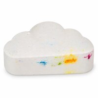 Sprudelnder Badezusatz Wolke 100g Weiß Bunt - Badezusatz Regenbogen