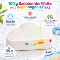 Sprudelnder Badezusatz Wolke 100g Weiß Bunt - Badezusatz Regenbogen