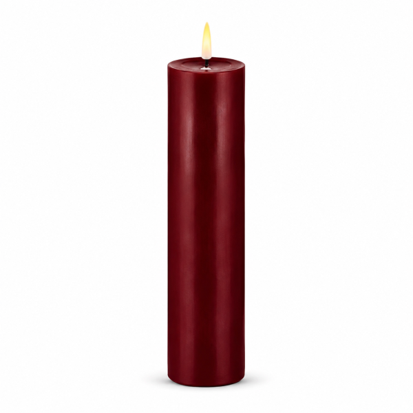 Deluxe Homeart LED Kerze mit Timerfunktion Burgogne Dunkel Rot