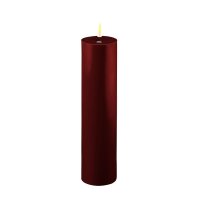 Deluxe Homeart LED Kerze mit Timerfunktion Burgogne Dunkel Rot