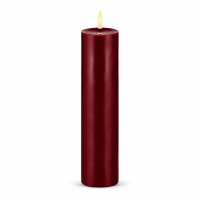 Deluxe Homeart LED Kerze mit Timerfunktion Burgogne Dunkel Rot