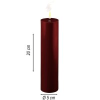 Deluxe Homeart LED Kerze mit Timerfunktion Burgogne Dunkel Rot
