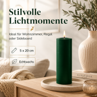 Deluxe Homeart LED Kerze mit Timerfunktion Dunkel Grün
