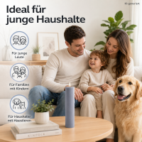 Deluxe Homeart LED Kerze mit Timerfunktion Dust Blue