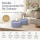 Deluxe Homeart LED Kerze mit Timerfunktion Dust Blue Großes Teelicht